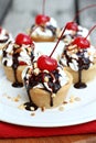 Banana Split Cookie Cups