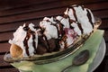 Banana split dessert Royalty Free Stock Photo