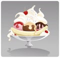 Banana split ice cream Royalty Free Stock Photo