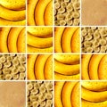 Banana textures inside square shapes