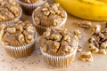 Banana Walnut and Chia Seed Muffins Royalty Free Stock Photo