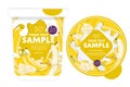 Banana Yogurt Packaging Design Template.