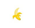 Bananan fruits icon logo vector template Royalty Free Stock Photo