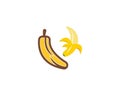 Bananan fruits icon logo vector template Royalty Free Stock Photo