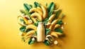 Banana smoothie bliss, a tropical dance of flavor and vitality