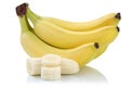 Bananas banana slices fruits isolated on white