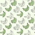 Bananas bunch icons pattern