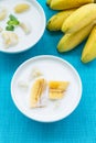 Bananas in coconut milk, Thailand Royalty Free Stock Photo