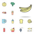 bananas colored icon. food icons universal set for web and mobile