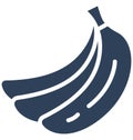 Bananas Colored Isolated Vector icon that can be easily modified or edit