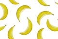 bananas drawn by watercolor.