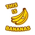 This is bananas illustration Royalty Free Stock Photo