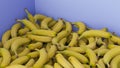 many bananas heap yellow fruit pile fresh organic exotic food 3D illustration