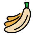 Bananas icon color outline vector