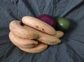 Bananas  mango and avocado Royalty Free Stock Photo