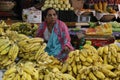 Bananas and other Fruit on Stall at Fruit and Vegetable Market, Municipal Market, Panaji, Goa, India Royalty Free Stock Photo