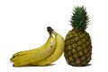 Bananas and pineapple Royalty Free Stock Photo