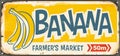 Bananas retro sign design vector illustration Royalty Free Stock Photo