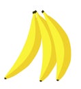 Bananas vector icon isolated cartoon healthy food vitamin