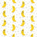 Bananas, vector seamless pattern