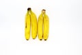 Bananas on white background. Top view Royalty Free Stock Photo