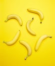 Bananas on a yellow background