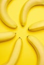 Bananas on a yellow background