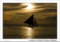 Banca Boat at Saling Sunset Royalty Free Stock Photo