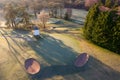 Banchory golf course aerial view in Scotland Royalty Free Stock Photo