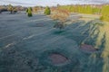 Banchory golf course aerial view in Scotland Royalty Free Stock Photo