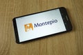 Banco Montepio logo displayed on smartphone