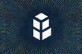 Bancor, BNT cryptocurrency symbol. A tunnel from a computer program code. Programmer Strings of code, Javascript, CSS and PHP. Royalty Free Stock Photo