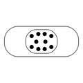 Band aid first aids symbol in black and white Royalty Free Stock Photo