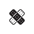 Band Aid and Medical Services Icon. Flat Design Royalty Free Stock Photo