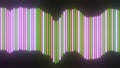 Band of audio spectrum of colorful lines. Design. Colorful equalizer line with stripes on black background. Beautiful