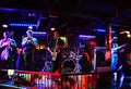 Band at Bourbon Street in the French Quarter in New Orleans, Louisiana Royalty Free Stock Photo