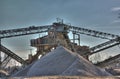 Band conveyor at a gravel pit Royalty Free Stock Photo