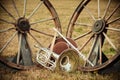 Old west and band instruments Royalty Free Stock Photo