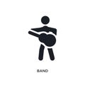 band isolated icon. simple element illustration from ultimate glyphicons concept icons. band editable logo sign symbol design on