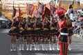 Band leader conducts his musical team during the annual brass band exhibition