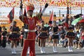 Band leader conducts his musical team during the annual brass band exhibition