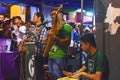 A Band Performing On The Street During The Kuching Mooncake Festival In Kuching, Sarawak