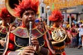 Band musicians play clarinet during the annual brass band exhibition Royalty Free Stock Photo