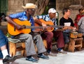 Band playing traditional music in Old Havana Royalty Free Stock Photo