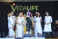 Band Shanti People performing on stage during Vedalife fest. Royalty Free Stock Photo