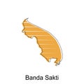 Banda Sakti map City. vector map of province Aceh capital Country colorful design, illustration design template on white