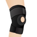 Bandage on an aching knee Royalty Free Stock Photo