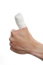 Bandage on a finger Royalty Free Stock Photo