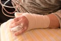 Bandage hand Royalty Free Stock Photo