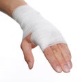 Bandage on a hand Royalty Free Stock Photo